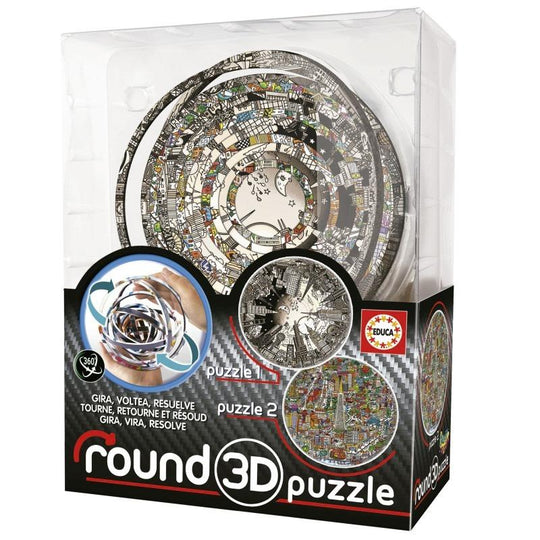Educa: Charles Fazzino Round - 3D Puzzle