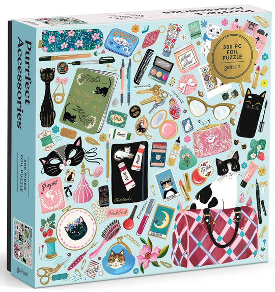Galison: Purrfect Accessories - 500 Piece Puzzle