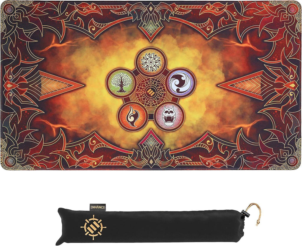 Enhance Tabletop: Card Game Playmat - Orange
