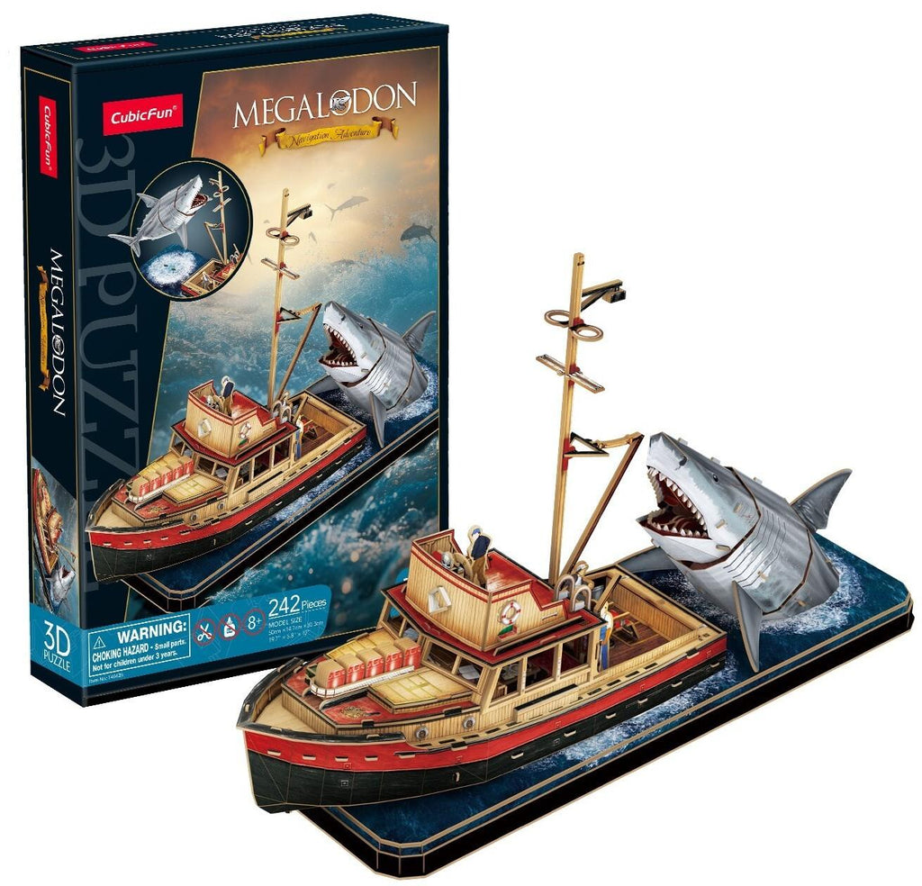 CubicFun: 3D Natural Museum - Megalodon Boat Attack (285pc)