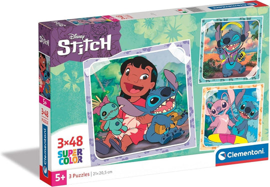 Clementoni: Stitch - Puzzles (3x48pc Jigsaws)