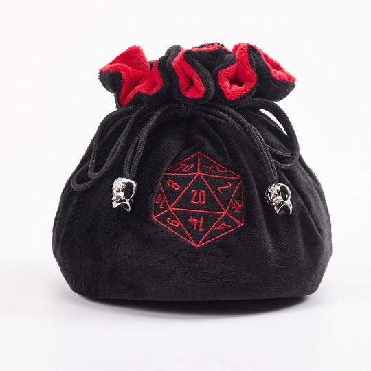 D20 Velvet Dice Bag (Red)