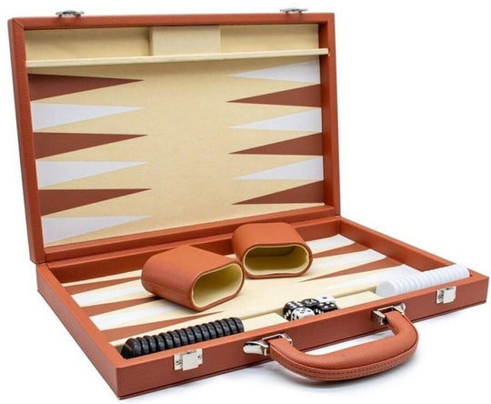 LPG: Leather Backgammon Set - Brown