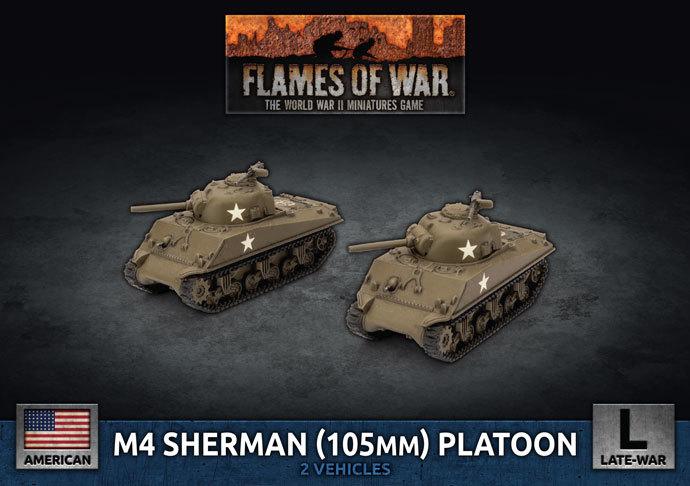 Flames of War: M4 Sherman (105mm) - Assault Gun Platoon (Plastic)