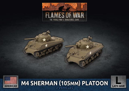 Flames of War: M4 Sherman (105mm) - Assault Gun Platoon (Plastic)