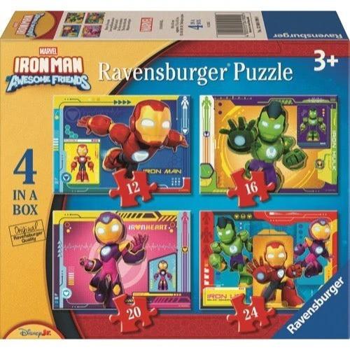 Ravensburger: Iron Man & Friends - 4-in-1 Puzzle Box (12,16,20,24pc Jigsaws)