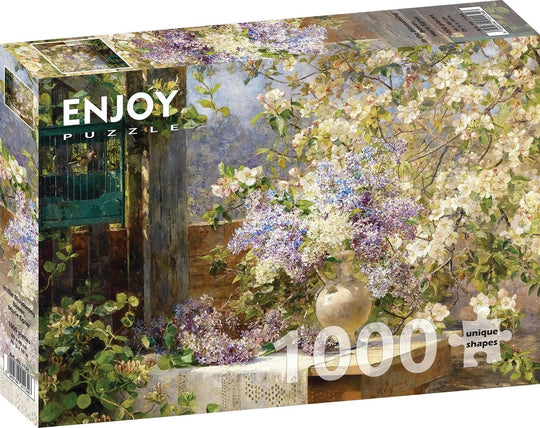 Enjoy Puzzle: Marie Egner - In the Blossoming Bower (1000pc Jigsaw)