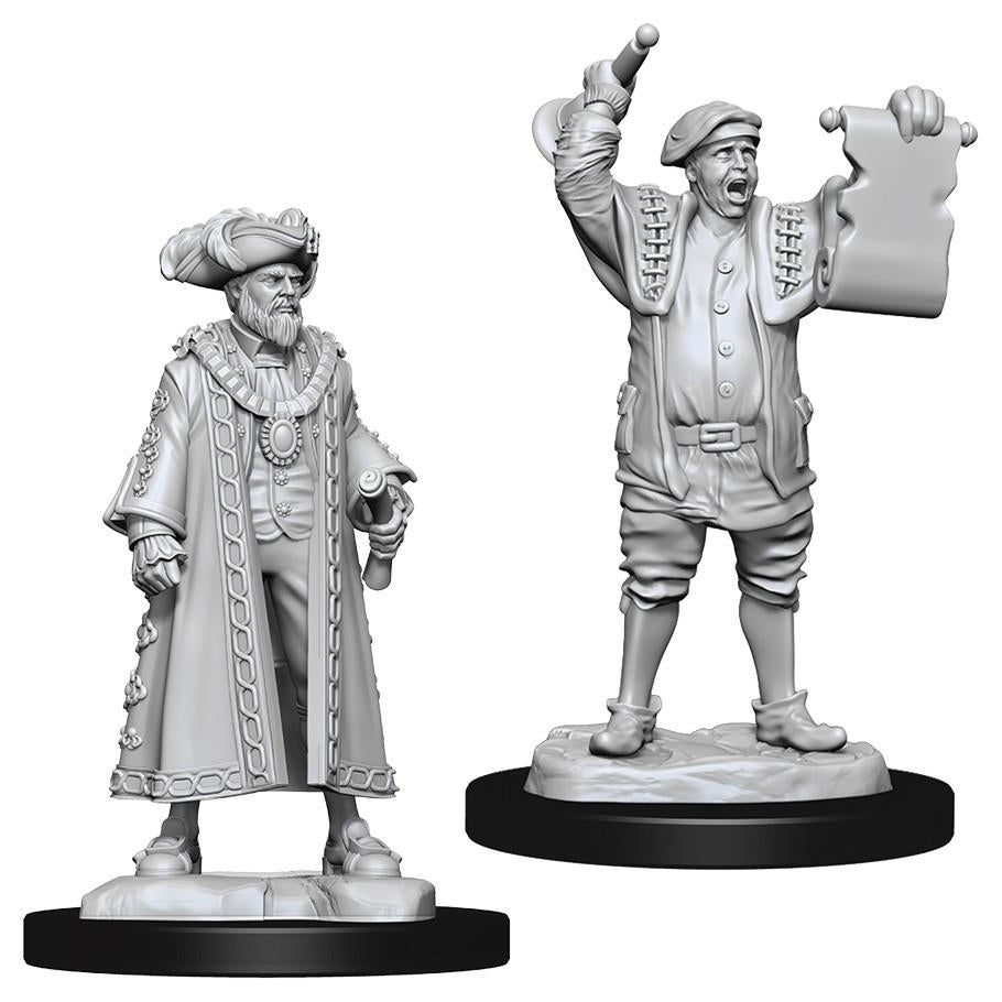 WizKids Deep Cuts: Unpainted Miniatures - Mayor & Town Crier