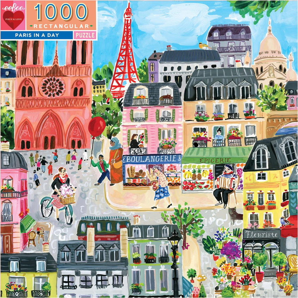 eeBoo: Paris In A Day (1000pc Jigsaw)