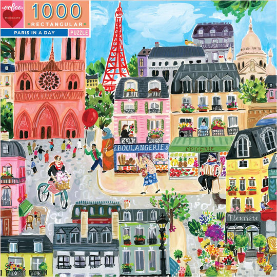 eeBoo: Paris In A Day (1000pc Jigsaw)