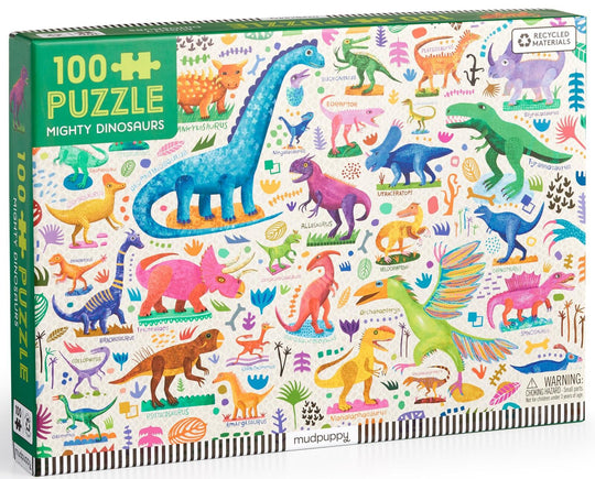 Mudpuppy: Mighty Dinosaurs - 100 piece puzzle