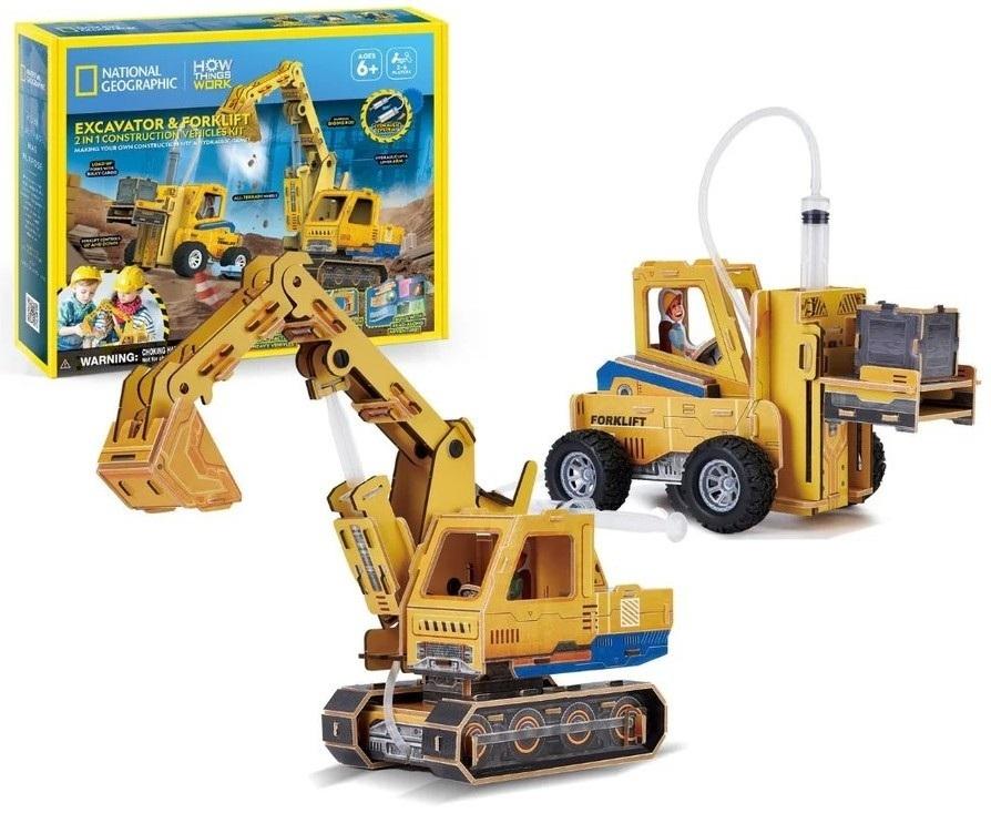 Cubic Fun: 3D Puzzle - Excavator & Forklift