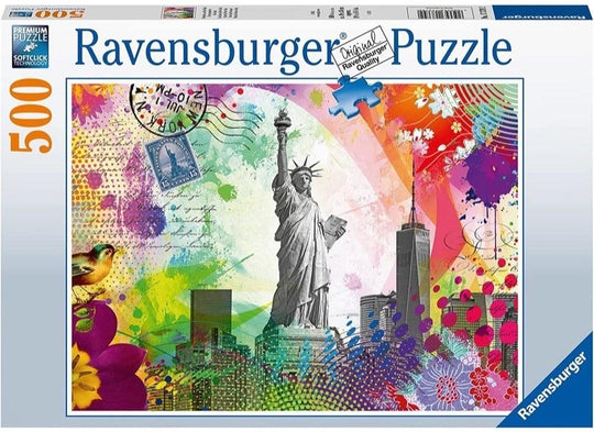 Ravensburger: New York Postcard Puzzle (500pc Jigsaw)