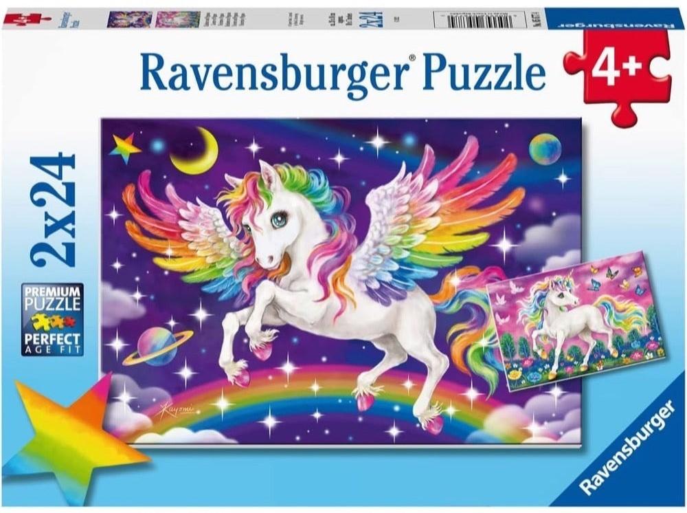 Ravensburger: Unicorn and Pegasus Puzzles (2x24pc Jigsaws)