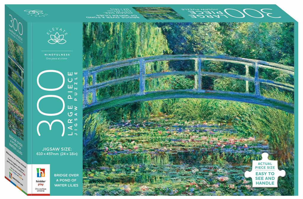 Hinkler: Bridge Over a Pond of Water Lilies - Large Piece Puzzle (300pc Jigsaw)