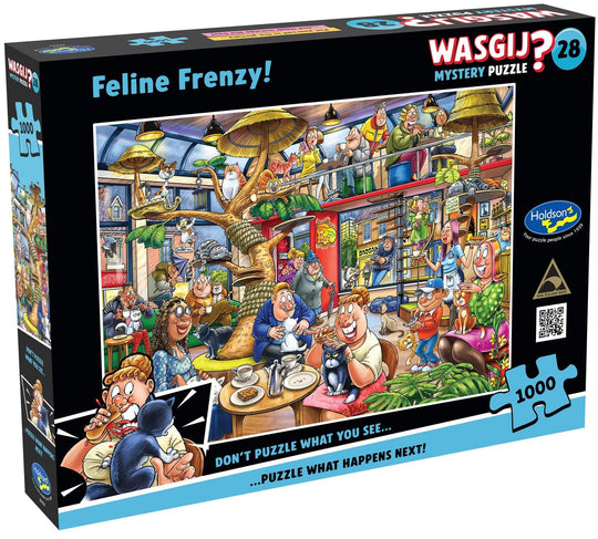 Wasgij Mystery #28: Feline Frenzy Puzzle (1000pc Jigsaw)