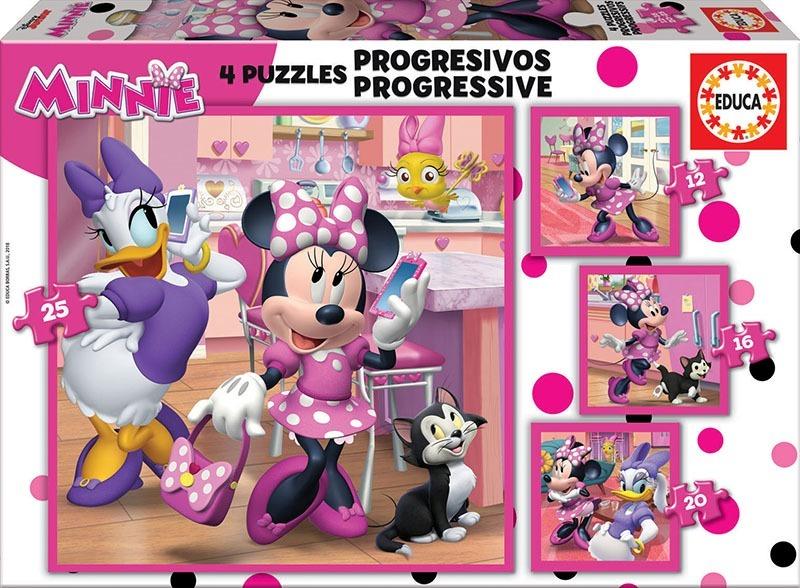 Educa: Disney Minnie and the Happy Helpers - Puzzles (12,16,20,25pc Jigsaws)