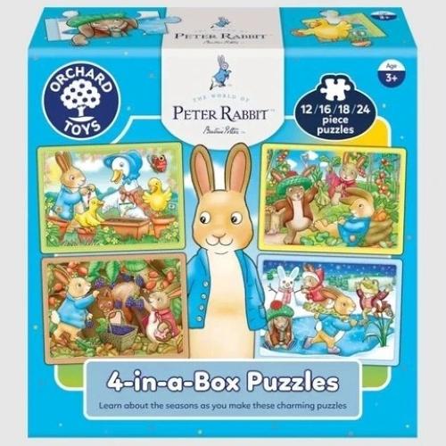 Orchard: Peter Rabbit - 4-in-a-Box Puzzles (12,16,18,24pc Jigsaws)