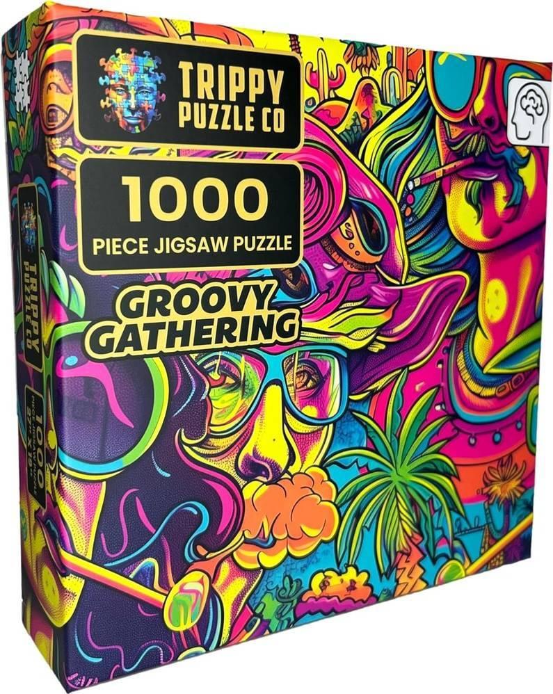 Trippy Puzzles: Groovy Gathering Puzzle (1000pc Jigsaw)