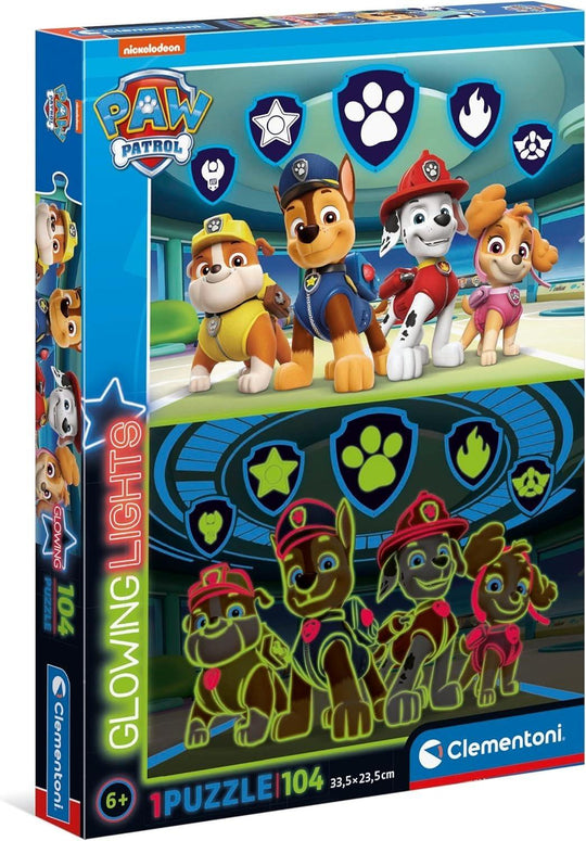 Clementoni: Paw Patrol - Glow in the Drak Puzzle (104pc Jigsaw)