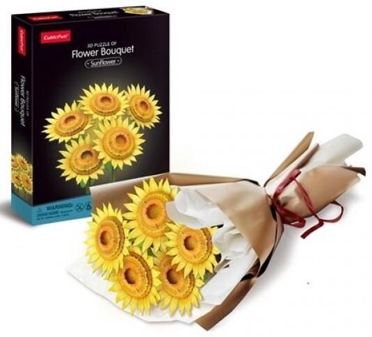 CubicFun: 3D Puzzle Flower Bouquet - Sunflower (285pc)