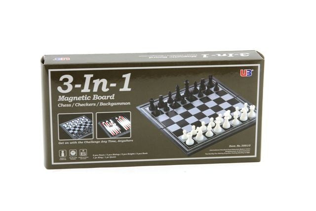 Magnetic 3 in 1 (Chess, Checkers, Backgammon)