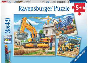 Ravensburger: Construction Vehicles (3x49pc Jigsaws)