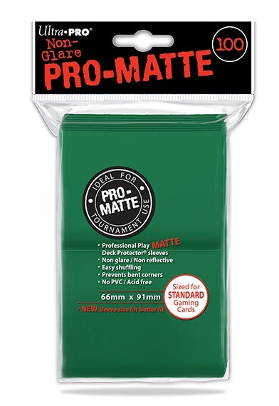 Ultra Pro: Pro-Matte Deck Protectors - Standard Green (100ct)