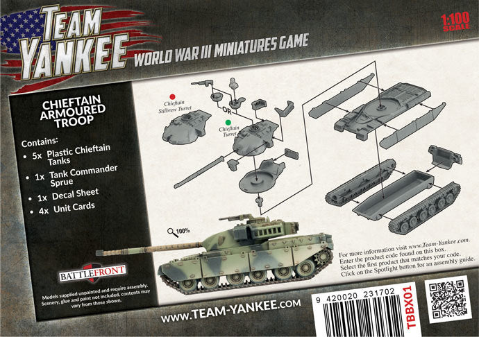 Flames of War: Team Yankee - Chieftan Armoured Troop