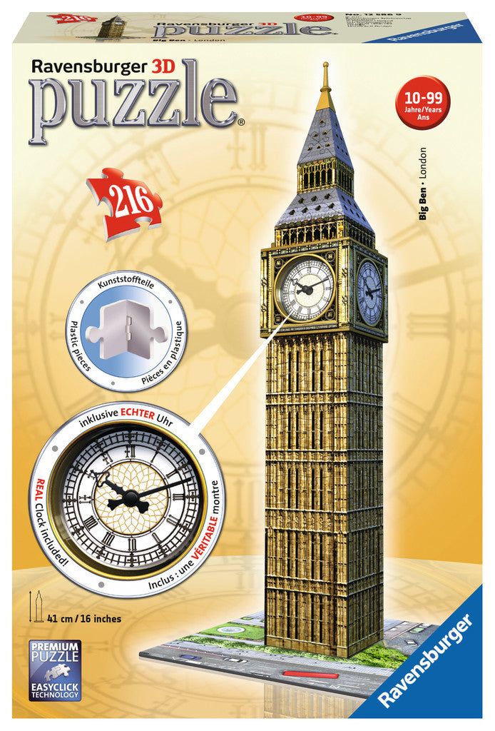 Ravensburger: 3D Puzzle - Big Ben with Functioning Clock (216pc Jigsaw)