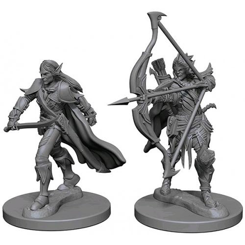 Pathfinder Deep Cuts: Unpainted Miniature Figures - Elf Male Fighter