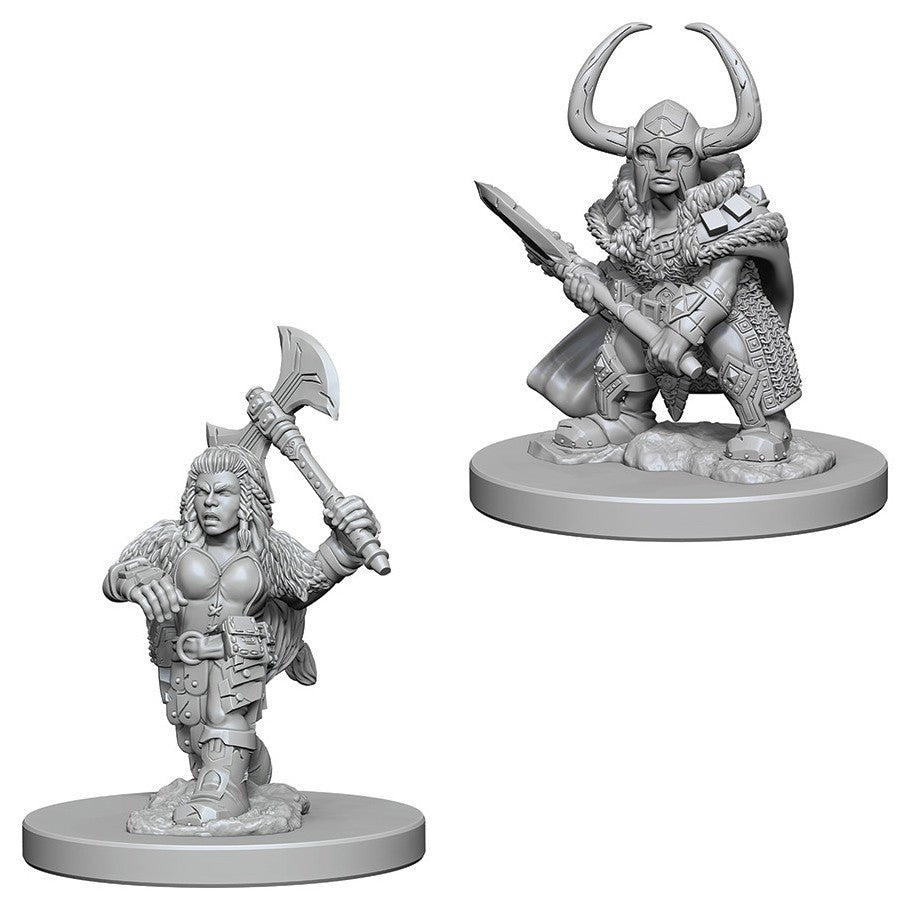 D&D Nolzur's Marvelous: Unpainted Miniatures - Dwarf Female Barbarian