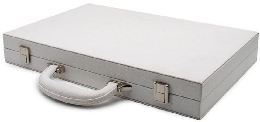 LPG: Leather Backgammon Set - White