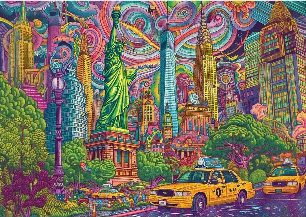 Trippy Puzzles: Mystical Manhattan Puzzle (1000pc Jigsaw)