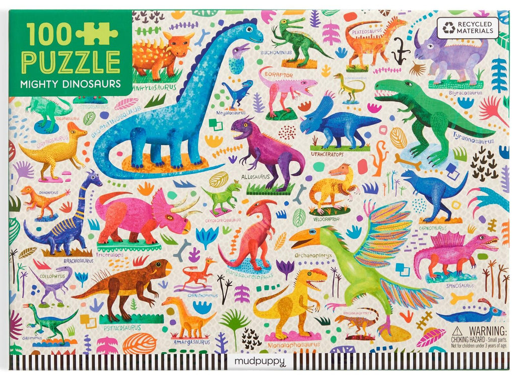 Mudpuppy: Mighty Dinosaurs - 100 piece puzzle