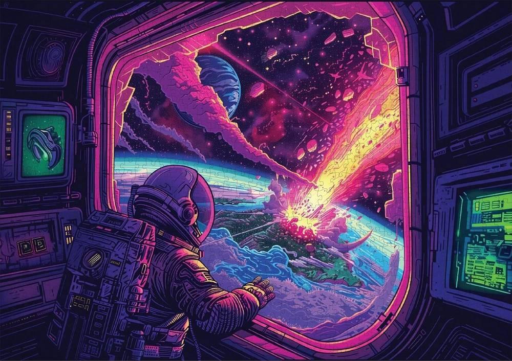 Trippy Puzzles: Cosmic Collision Puzzle (1000pc Jigsaw)