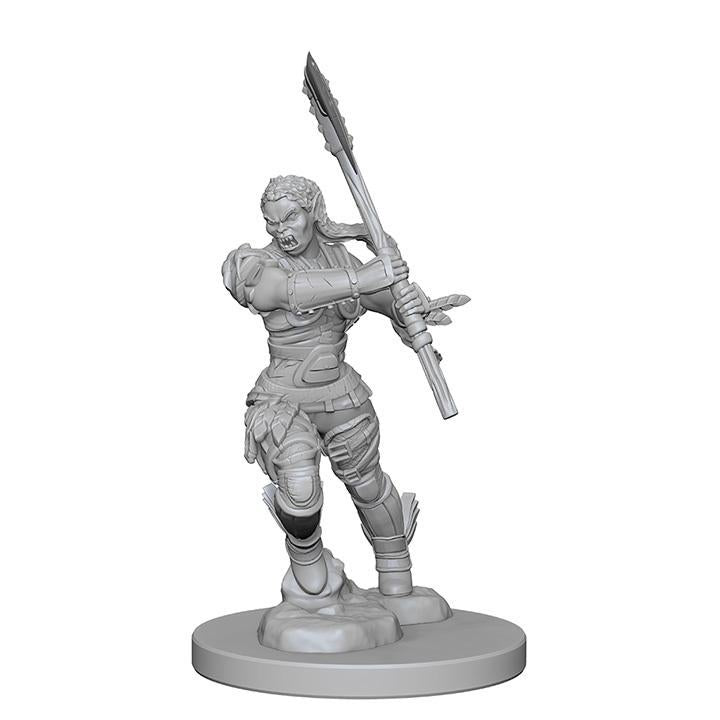 Pathfinder Deep Cuts: Unpainted Miniatures - Half-Orc Female Barbarian