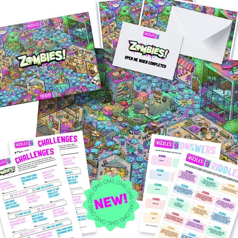 Vizzles: Zombies! Puzzle (1000pc Jigsaw)