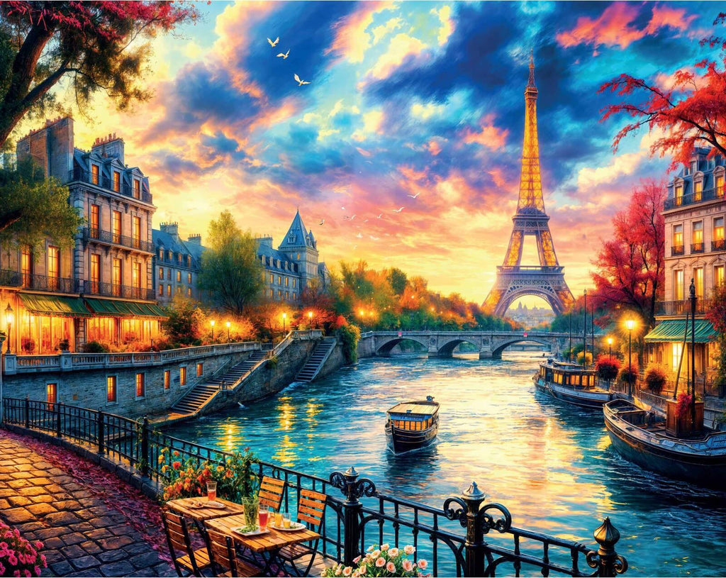 Hinkler: Mindbogglers Artisan - Eiffel on the Seine Puzzle (1000pc Jigsaw)