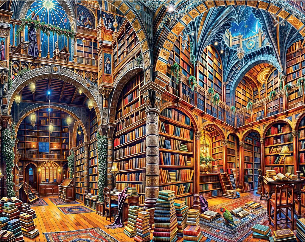 Hinkler: Mindbogglers Artisan - Magician's Library Puzzle (1000pc Jigsaw)