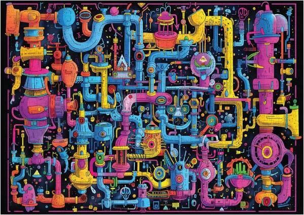Trippy Puzzles: Sci-Fi Sewer Puzzle (1000pc Jigsaw)