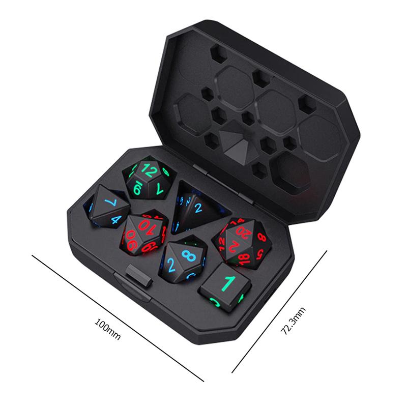 LED Polyhedral Light Up Dice Set (7 Piece Set)