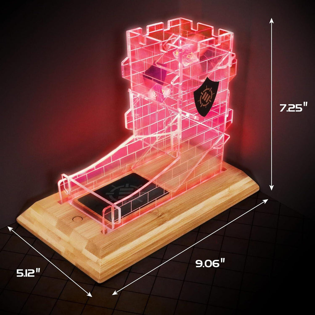 Enhance Tabletop: LED Dice Tower and 7pc Clear Dice Set
