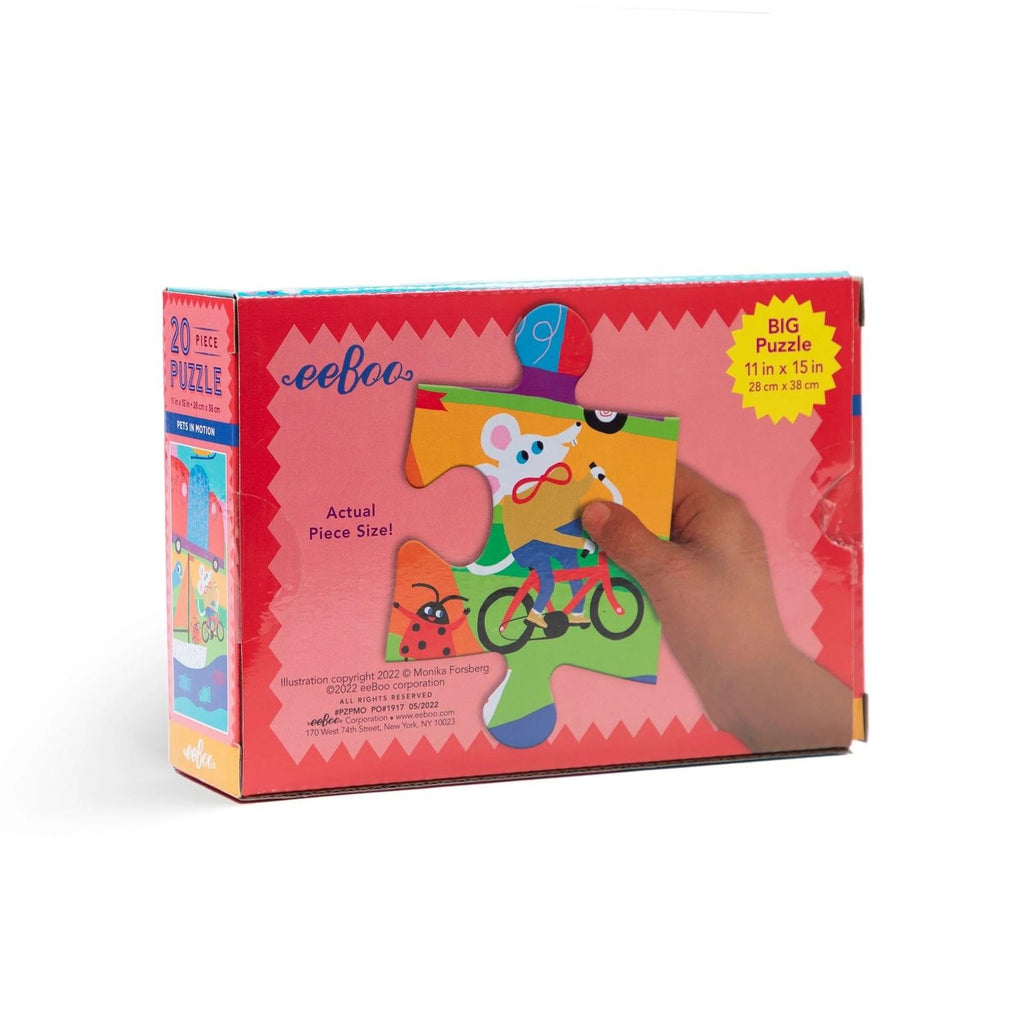 eeBoo: Pets in Motion (20pc Jigsaw)