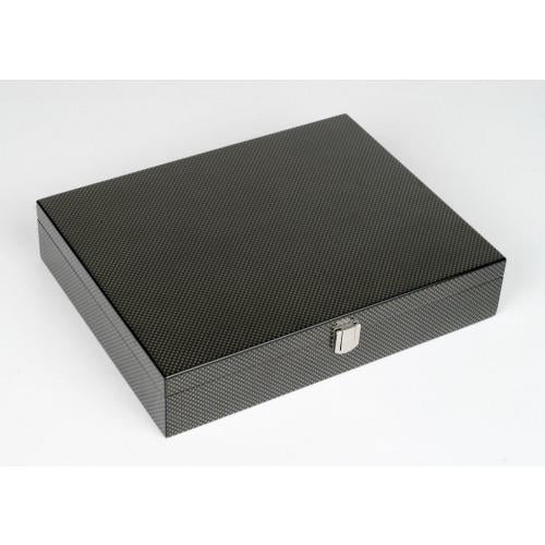 Dal Rossi Italy Mahjong Set - Carbon Fibre Finish Case (29cm)