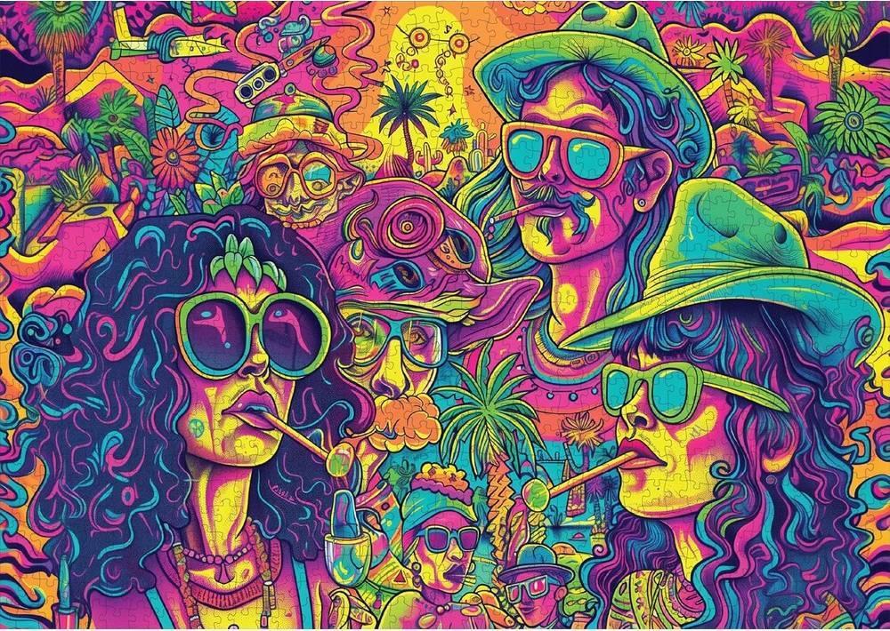 Trippy Puzzles: Groovy Gathering Puzzle (1000pc Jigsaw)