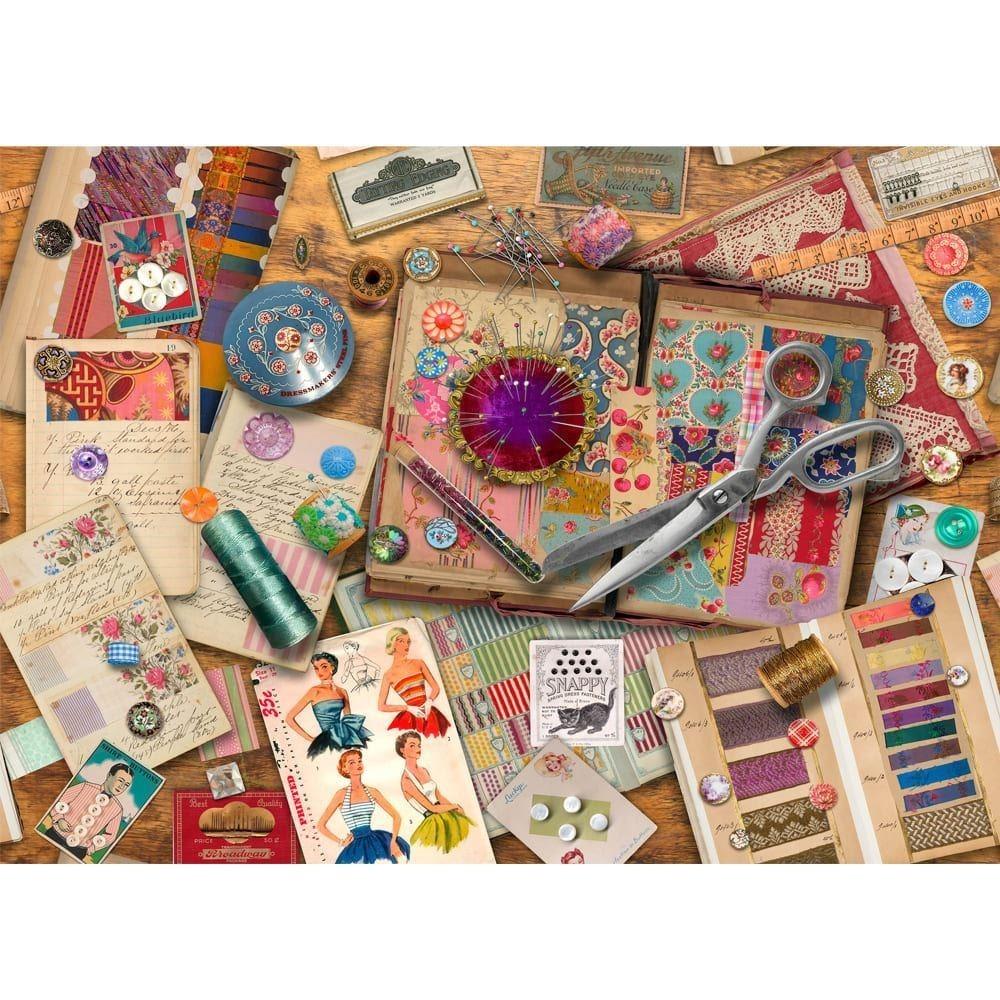 Treats N Treasures: Vintage Fabric & Notions - Puzzle (1000pc Jigsaw)