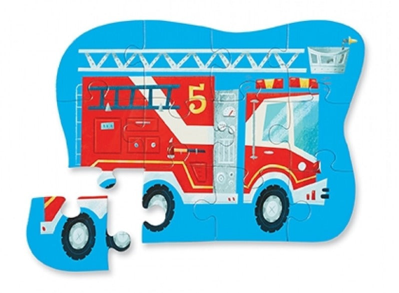 Crocodile Creek: Mini Shaped Puzzle - Fire Truck