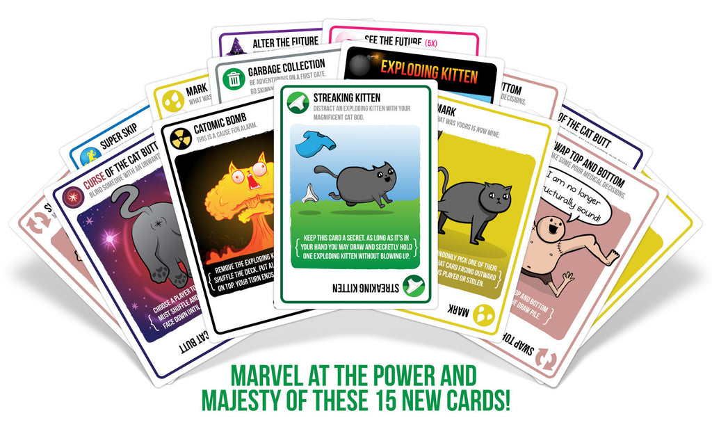 Streaking Kittens: Exploding Kittens (15 Card Expansion Pack)