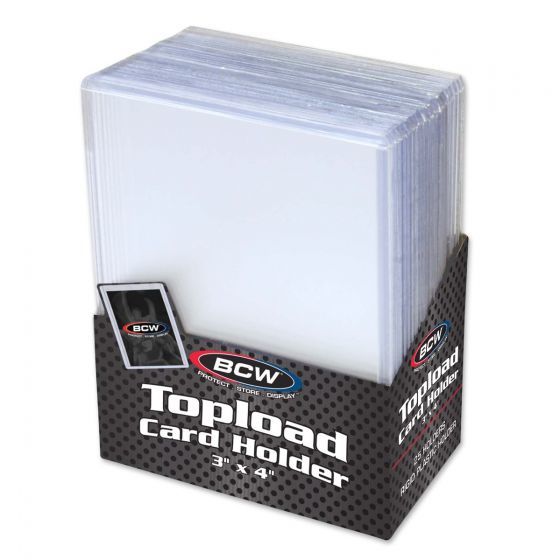 BCW 3x4 Toploader Card Holder - Standard (25 pack)